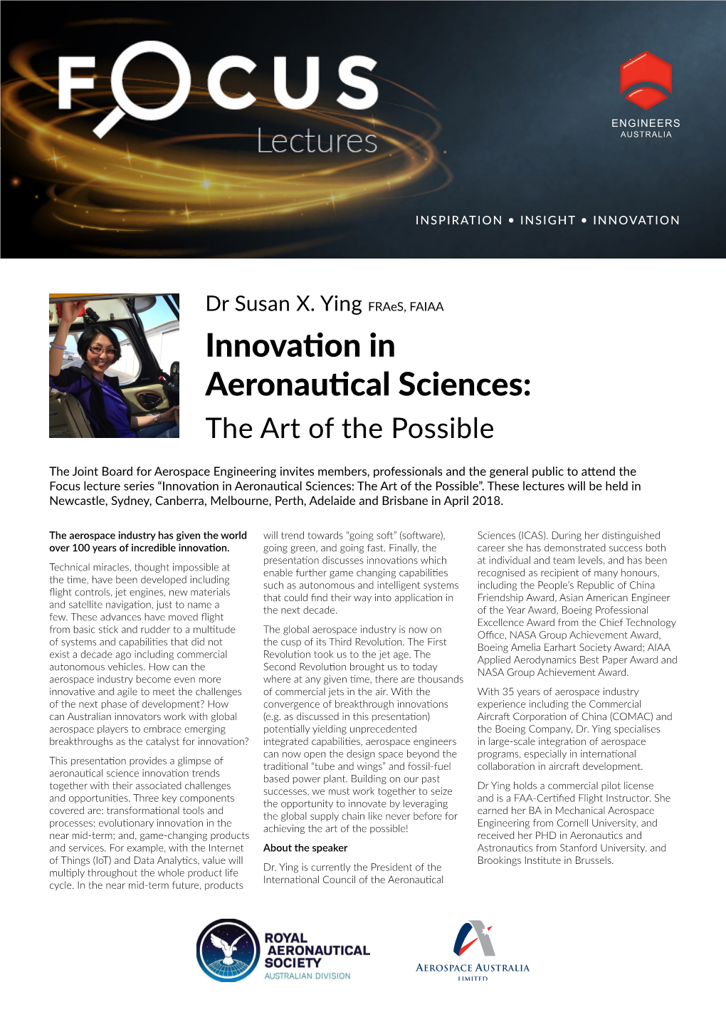 Innovation in Aeronautical Sciences: the Art of the Possible