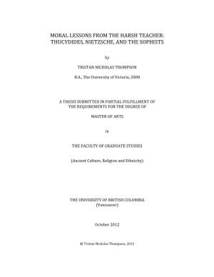 Thucydides, Nietzsche, and the Sophists