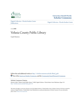 Volusia County Public Library Gayle Harmon