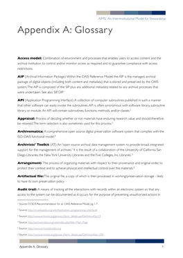 Appendix A: Glossary