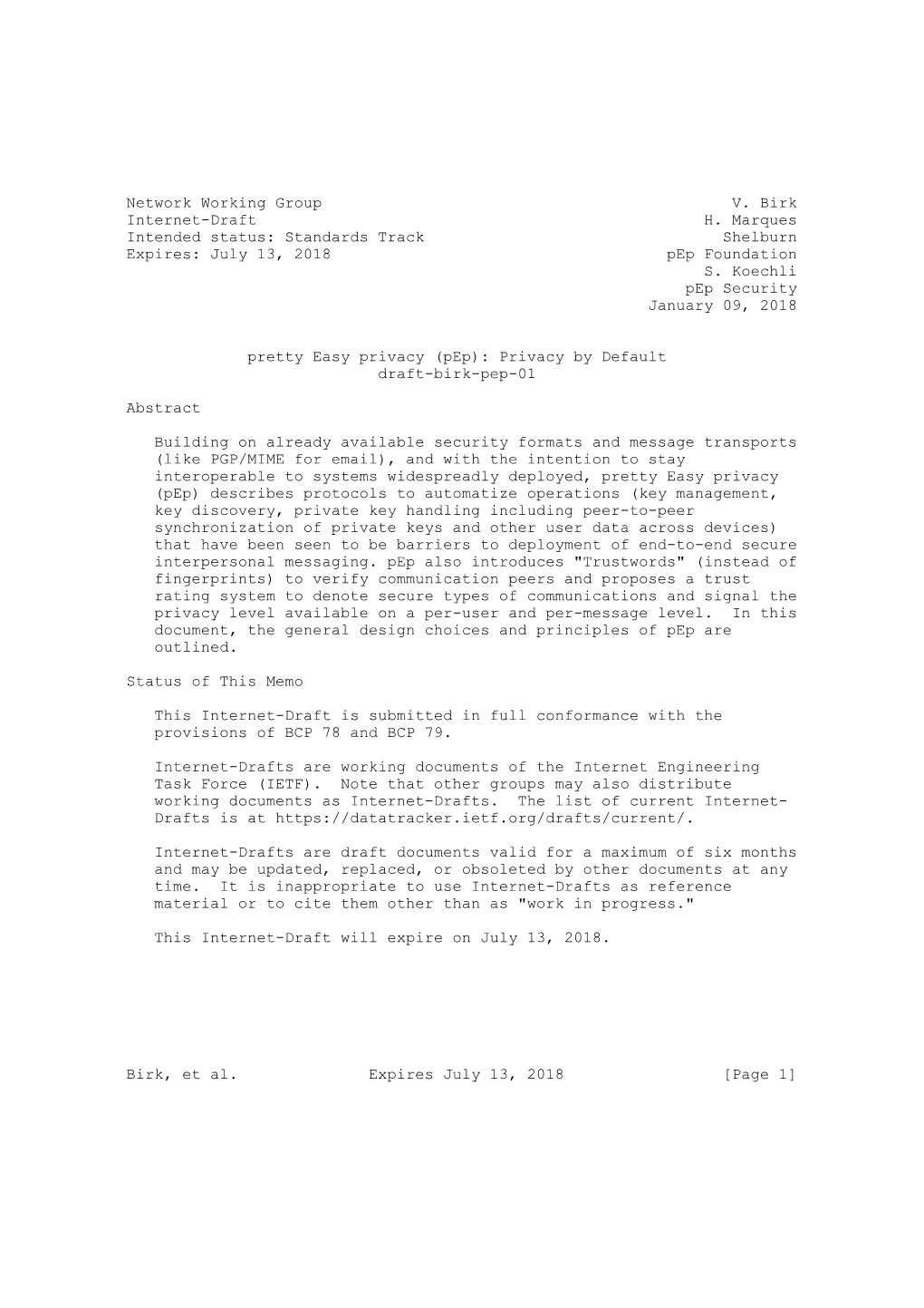 Network Working Group V. Birk Internet-Draft H