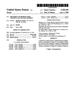United States Patent (19) 11 Patent Number: 5,789.399 Strube 45 Date of Patent: Aug