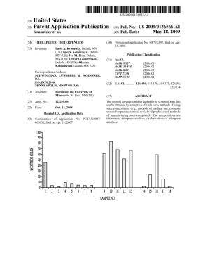 (12) Patent Application Publication (10) Pub. No.: US 2009/0136566A1 Krasutsky Et Al