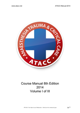 Course Manual 8Th Edition 2014 Volume I of III