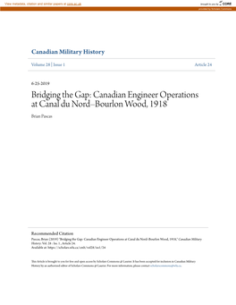 Canadian Engineer Operations at Canal Du Nordâ•Fibourlon