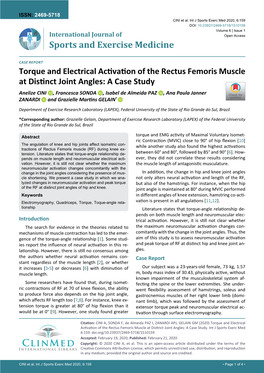 Torque and Electrical Activation of the Rectus Femoris Muscle at Distinct Joint Angles: a Case Study