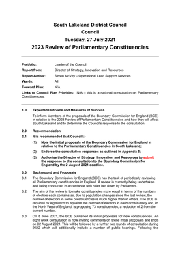 2003 Review of Parliamentary Constituencies