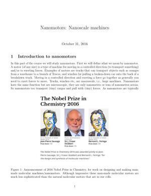 Nanomotors: Nanoscale Machines
