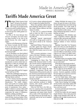 Tariffs Made America Great