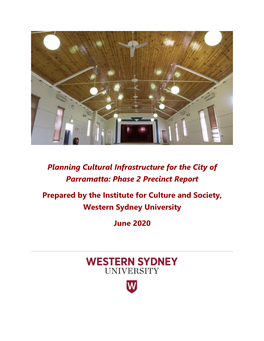 Planning Cultural Infrastructure for the City of Parramatta: Phase 2 Precinct Report
