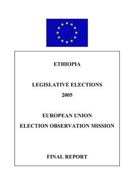 Ethiopia Legislative Elections 2005 European Union Election