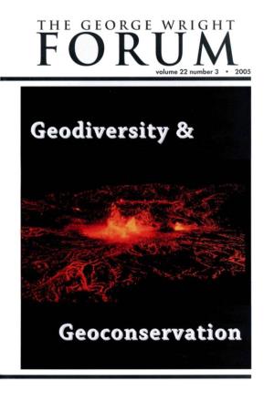 Geoconservation Geodiversity &