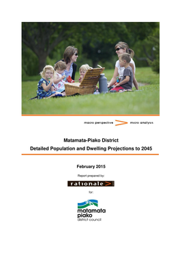 Matamata-Piako District Detailed Population and Dwelling Projections to 2045