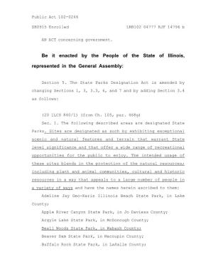 Be It Enacted by the People of the State of Illinois, Represented in the General Assembly