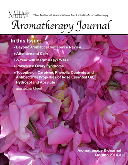 NAHA's Aromatherapy Journal Autumn 2014.3