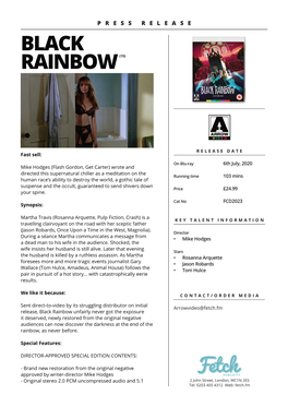 Black Rainbow Press Release.Indd