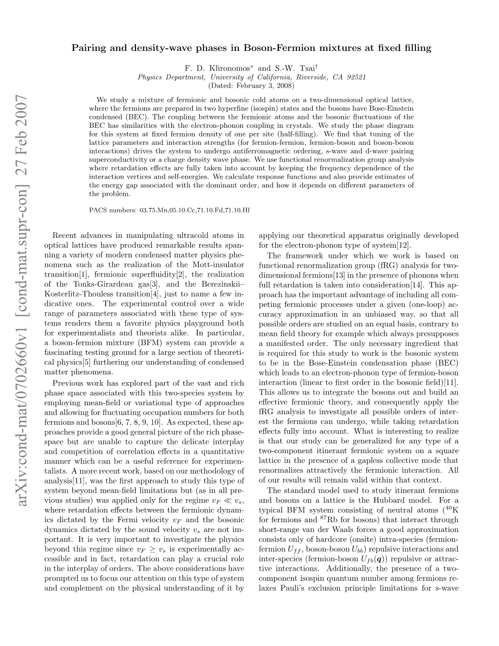 Pairing and Density-Wave Phases in Boson-Fermion Mixtures at Fixed