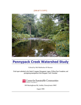 Pennypack Creek Watershed Study