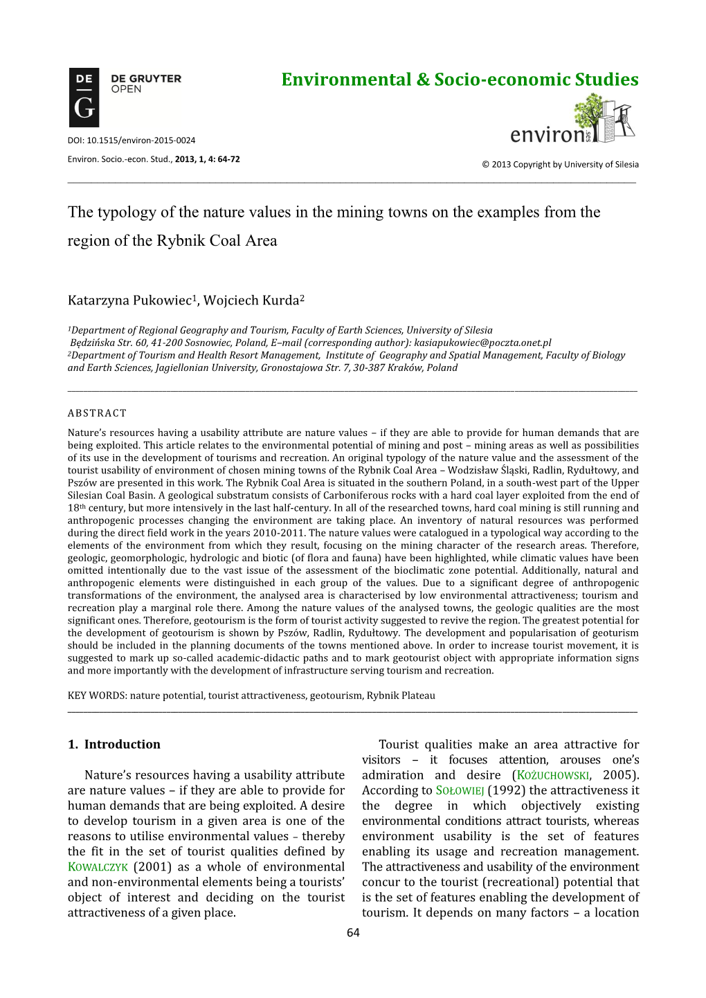 Environmental & Socio-Economic Studies