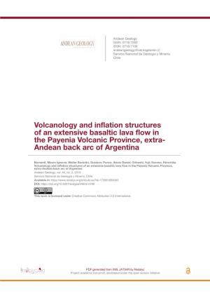 Volcanology and Inflation Structures of an Extensive Basaltic Lava Flow in the Payenia Volcanic Province, Extra- Andean Back Arc of Argentina