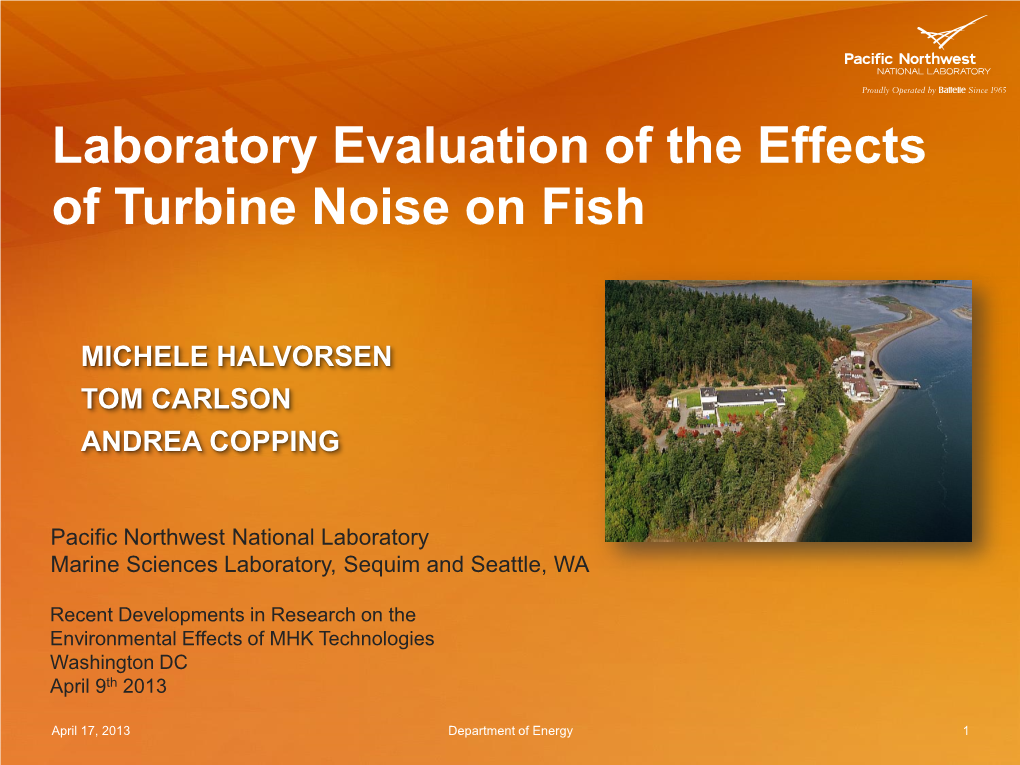 Barotrauma and Tidal Turbines