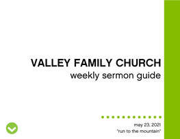 Sermon Guide 2021
