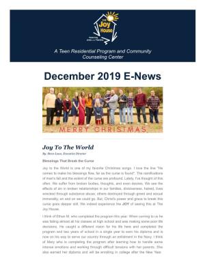 December 2019 E-News