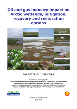 Oil and Gas Industry Impact on Arctic Wetlands, Mitigation, Recovery and Restoration Options