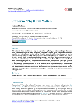 Eroticism: Why It Still Matters