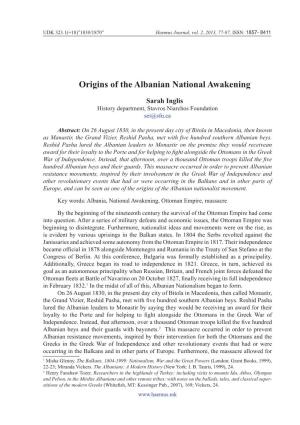 Origins of the Albanian National Awakening
