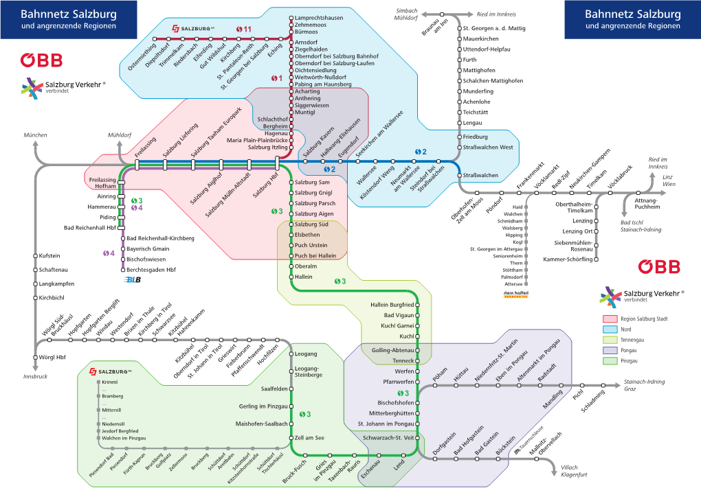 Bahnnetz Salzburg Lamprechtshausen Mühldorf Bahnnetz Salzburg Zehmemoos Und Angrenzende Regionen St