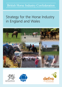 Strategy for the Horse Industry in England and Wales 9487 Horse Strategy Covers 4Th 10/11/05 9:57 Am Page 3