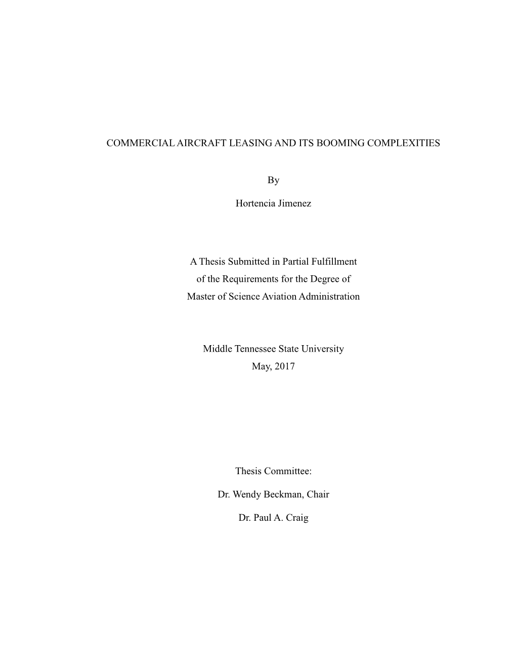 Commercial Aircraft Leasing and Its Booming Complexities