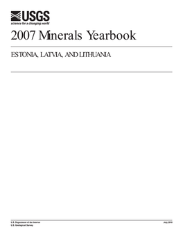 The Mineral Industries of Estonia, Latvia, and Lithuania in 2007