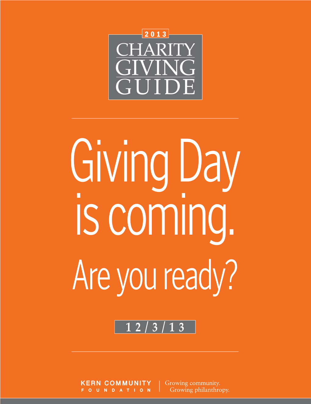 2013 Charity Giving Guide 2013 Charity Giving Guide 3