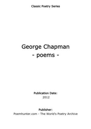 George Chapman - Poems
