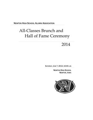 All-Classes Brunch and Hall of Fame Ceremony 2014
