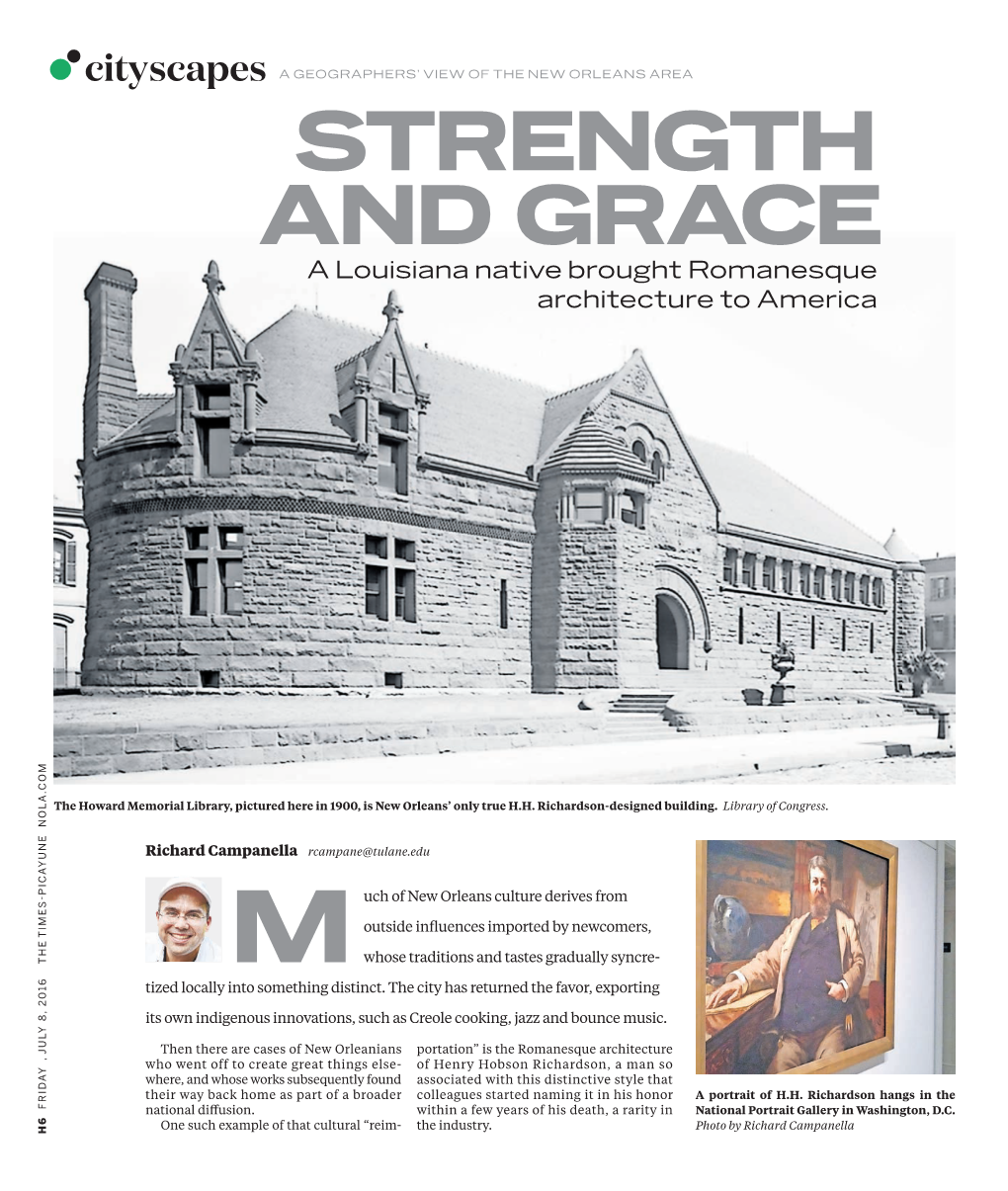 STRENGTH and GRACE a Louisiana Native Brought Romanesque Architecture to America