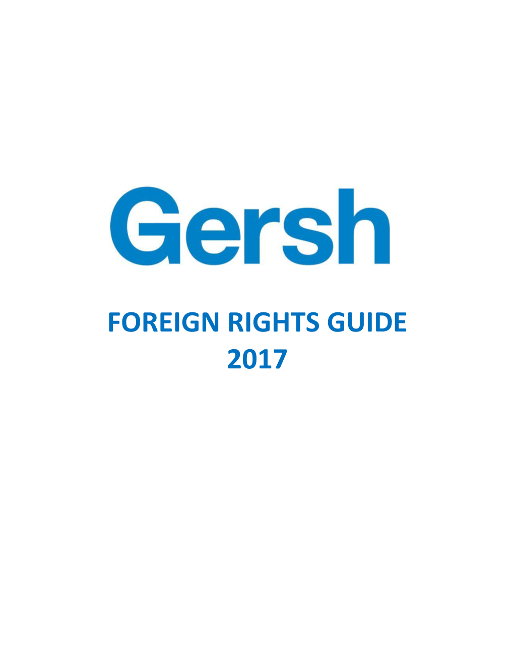Foreign Rights Guide 2017