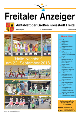 Amtsblatt Der Großen Kreisstadt Freital