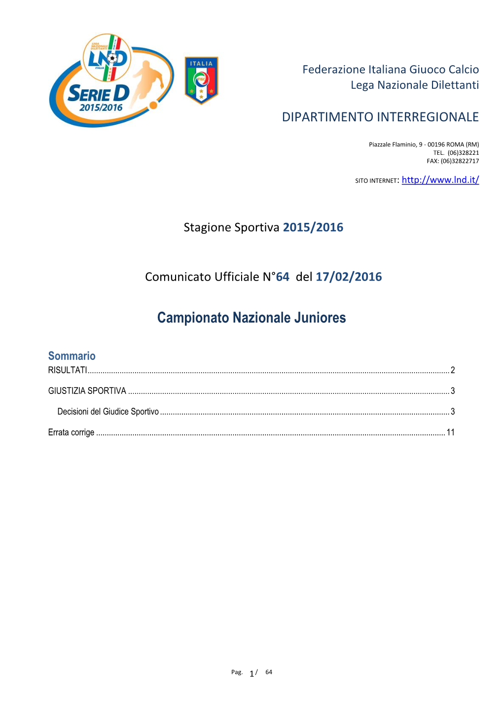 Campionato Nazionale Juniores