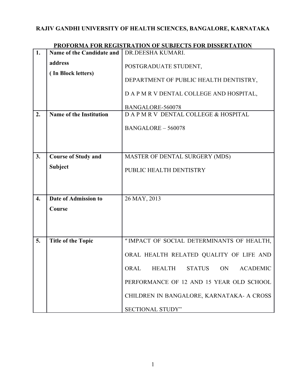 Rajiv Gandhi University of Health Sciences, Bangalore, Karnataka s32