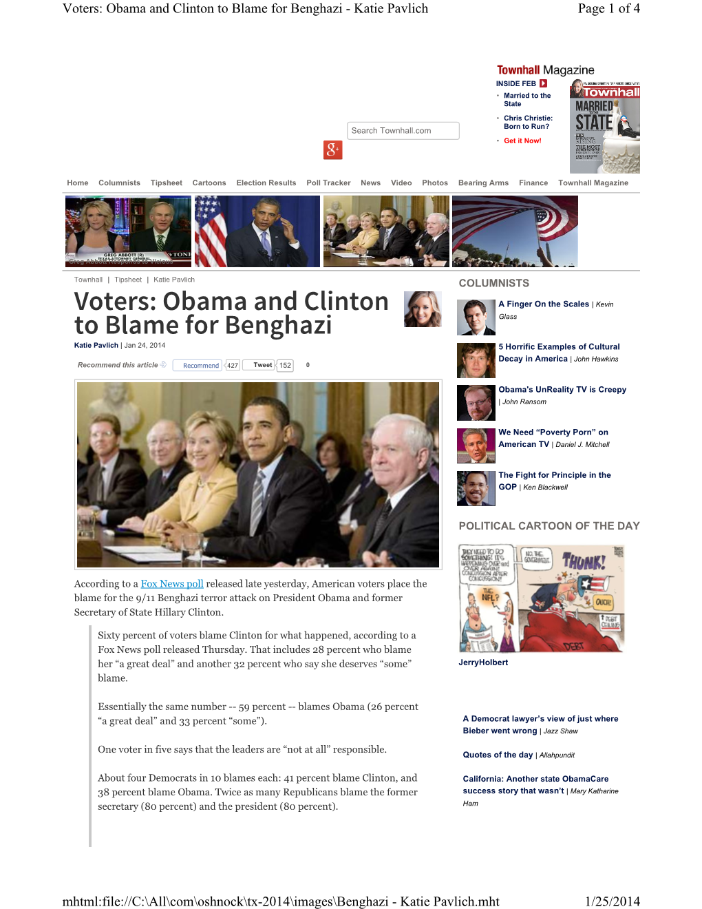 Benghazi - Katie Pavlich Page 1 of 4