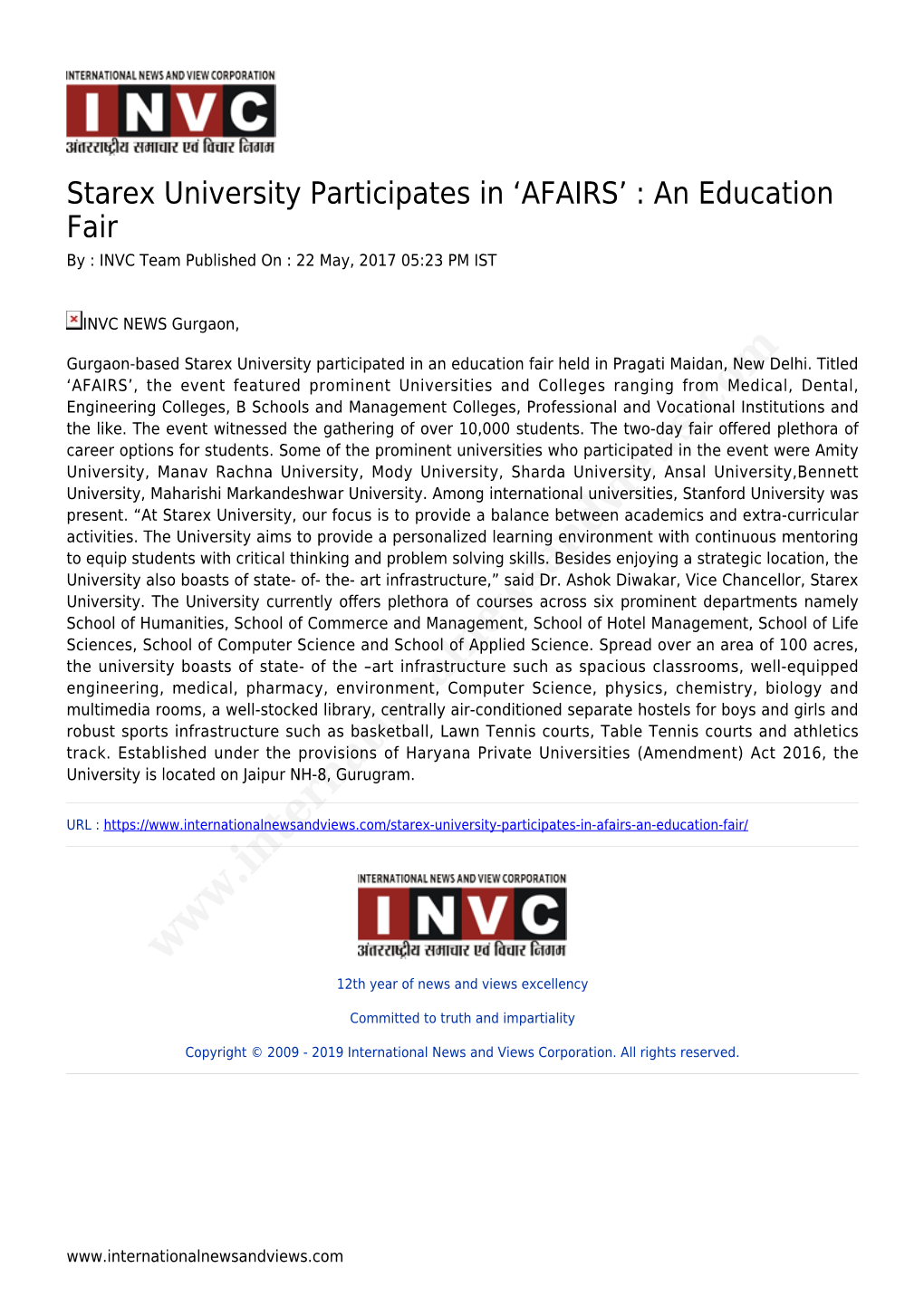 Starex University Participates in 'AFAIRS' : an Education Fair