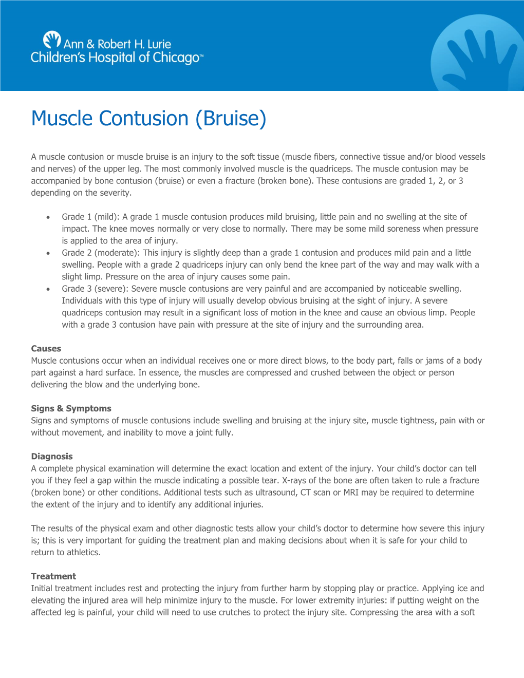 Muscle Contusion (Bruise)