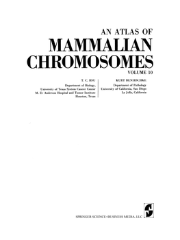 Mammalian Chromosomes Volume 10