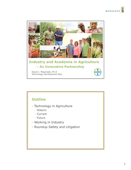 Industry and Academia in Agriculture - an Innovative Partnership