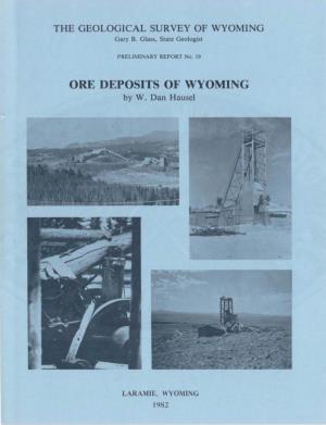ORE DEPOSITS of WYOMING by W