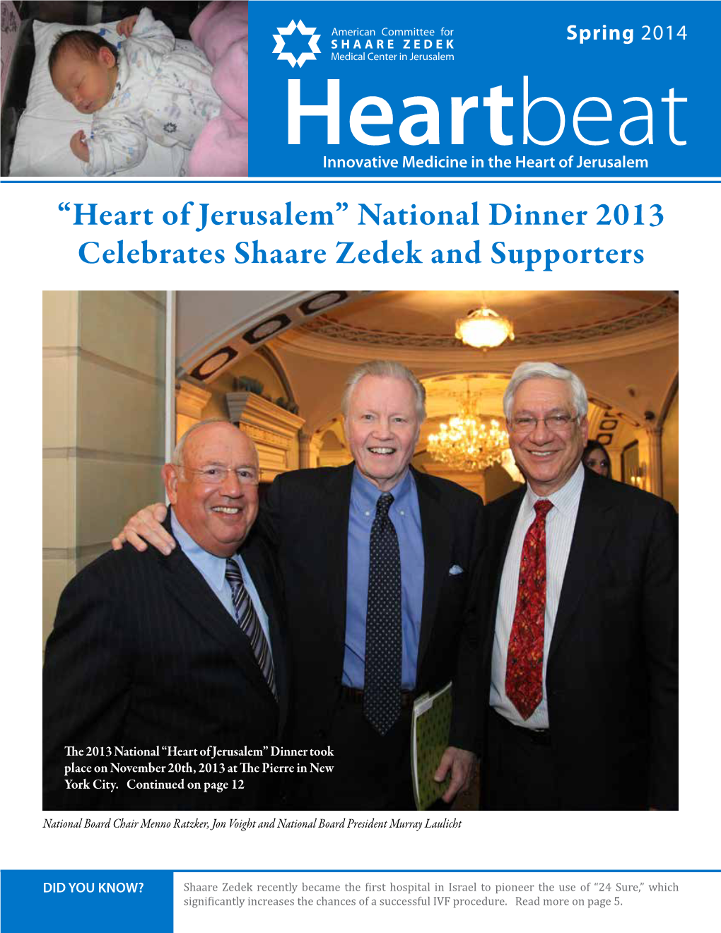 “Heart of Jerusalem” National Dinner 2013 Celebrates Shaare Zedek and Supporters