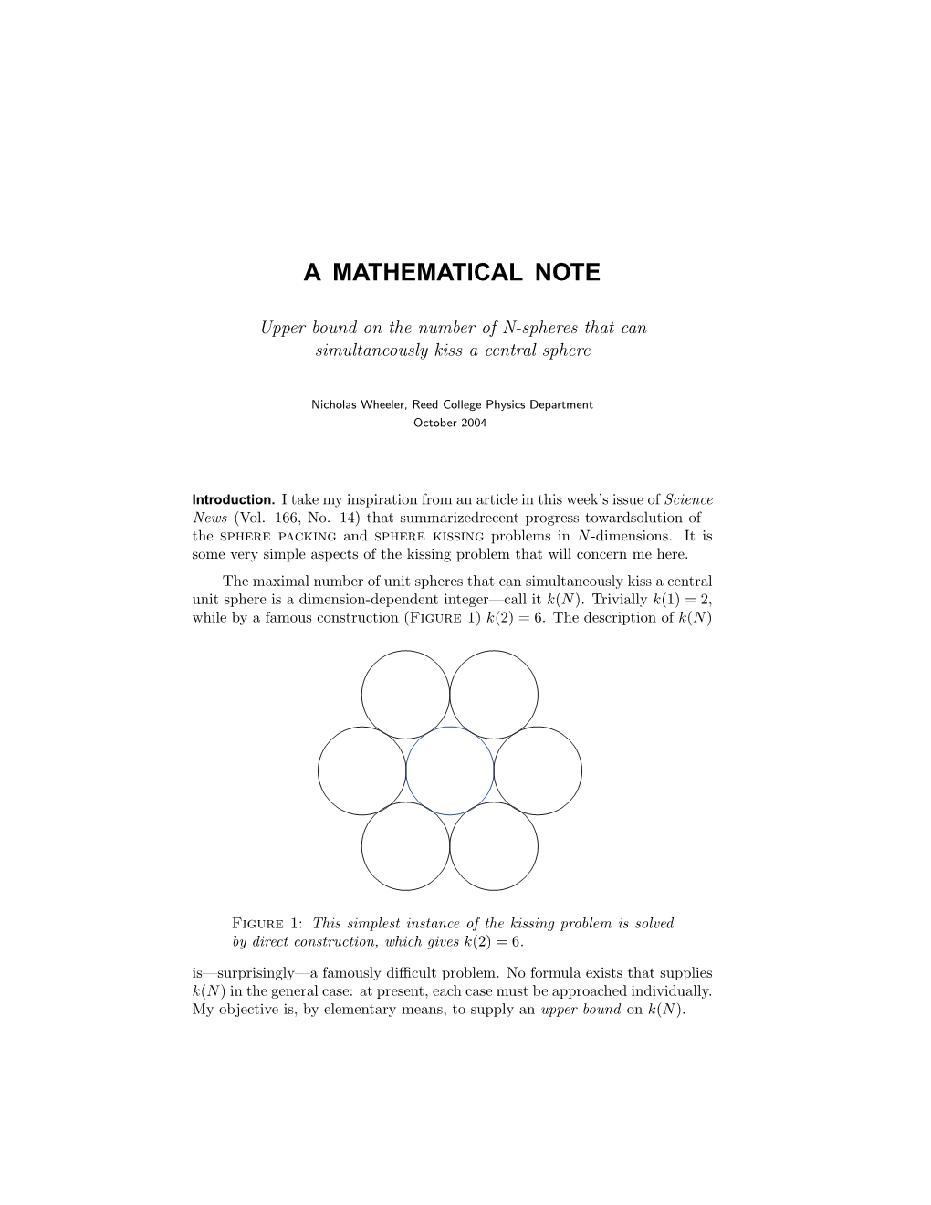 Sphere-Kissing Problem 3